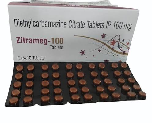 Diethylcarbamazine 100mg Tablet (Box) at ₹ 50/strip in New Delhi | ID: 2858024438612