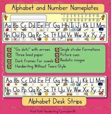 Name Plates Alphabet Desk Strips Handwriting Without