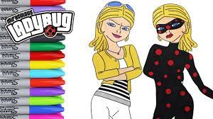 This miraculous ladybug coloring page features cat noir aka adrien agreste in action. Miraculous Ladybug And Cat Noir Coloring Book Pages Chloe Vs Antibug Toy Caboodle Youtube