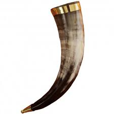 The reason they were found in women's gravesites is that they were responsible for making mead and serve it to their men and guests. Metal Rim Drinking Horn Viking Drinking Horn