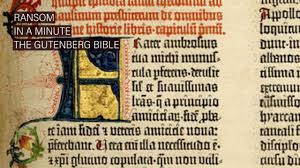 Doch ein weiterer konter brachte mainz durch jhon córdoba den. Ransom In A Minute The Gutenberg Bible Youtube