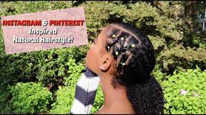 Girl Chat Instagram Pinterest Inspired Rubber Band Hairstyle Styling My Natural Hair Youtube Rubber Band Hairstyles Natural Hair Styles Curly Hair Styles