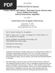 United States v. Wallace Melvin Mitchell, Paul John Forrest, Edward John  Kerns, William Earl Ziefel, Edward John Kerns, 427 F.2d 644, 3rd Cir.  (1970)