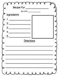 Recipe Writing Prompt Recipe Book Templates Food Writing Cookbook Template