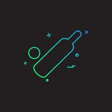 Cricket Icon Sport Symbol Ball Game Illustration Competition Team Isolated Equipment Championship Baseball In 2020 Baseball Vector Illustration Competitions Bat Vector