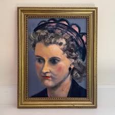 Curly Hair Woman Painting