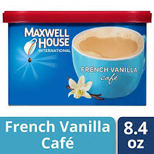 Maxwell House International Cafe Flavored Instant Coffee French Vanilla 8 4 Ounce Canister Pack Of 4