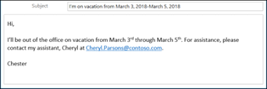 Use Rules To Create An Out Of Office Message