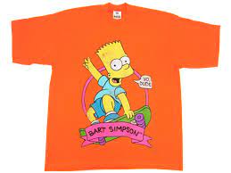 Everyoneâ€™s favorite underachiever shows off his favorite phrase â€œeat my shortsâ€ on this classic the simpsons tee.a great gift: Bart Simpson Orange Skater T Shirt