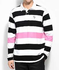Black And White Striped Long Sleeve Polo Odd Future Black White Pink Striped Long Sleeve Polo Shirt Long Sleeve Polo Striped Long Sleeve Polo