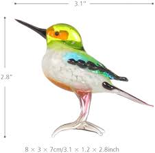 10 best bird figurines of june 2021. Amazon Com Tooarts Tiny Bird Glass Sculpture Ornament Bird Figurine Hand Blown Statue Multicolor Home Kitchen