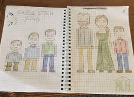 Cross stitch family portraits on instagram: More Like Home Cross Stitch Family Portrait Tutorial