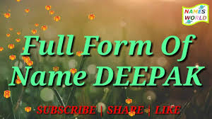 Simply type your name in the first box and you'll see a large variety of different styles that you can use for your fb name, instagram name, or other social media handle or game using this generator you can make a stylish name for pubg, or free fire, or mobilelegends (ml), or any other game you like. Full Form Meaning And Lucky Number Of Name Deepak Youtube