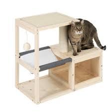 Realizzata in pino massello nordico certificato (no abete austria o romania) produzione estonia (ultimo parallelo) sistema blockhaus in 34mm doppio incastro maschio/femmina casetta in. Casetta Per Gatti Modern Living Bora Bora Zooplus