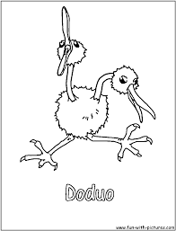 Dodrio is a normal & flying pokémon which evolves from doduo. Doduo Coloring Page
