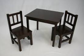 Kids Table And 2 Chairs Set Solid Wood Espresso By Ehemco Kids Table And Chairs Table And Chair Sets Kids Table Chair Set
