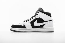 Black And White Jordan 1 Mid Air Jordan 1 Mid Black White Shoes Best Price 554724 113 In 2020 White Shoes Black And White Shoes Air Jordans