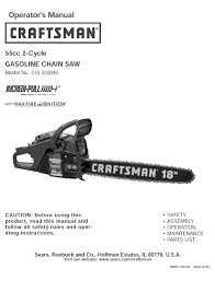 Vintage craftsman 2.1 chainsaw 14inch bar. Craftsman 316 35084 Operator S Manual Pdf Download Manualslib