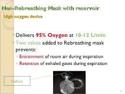 Oxygen Flow Rate Rebreathing Face