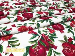 Nar Desenli Dosemelik Perdelik Ve Cok Amacli Kumas Dosemelik Kumaslar Kumas Kirlent