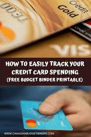 Discover features to manage your credit card account, like resetting your pin number. How Credit Card Tracking Can Save You From Over Spending Free Printable Canadian Budget Binder