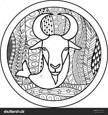 Zodiac Sign Capricorn Zentangle