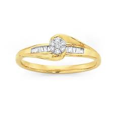 9ct Gold Diamond Cluster Ring Goldmark Australia
