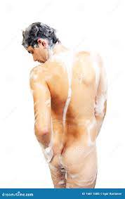 Young Naked Man Taking a Shower Stock Image - Image of adults, buttocks:  16811505