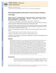 These abnormalities are often caused by environmental factors (such as radiation exposure). Pdf International Patterns And Trends In Thyroid Cancer Incidence