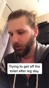 Trying to get off the toilet after leg day. #legday #fyp #foryou #foru...