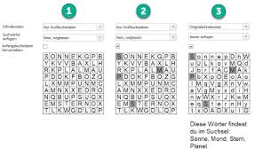 Suchsel für den unterricht erstellen leicht gemacht: Wortsuchratsel