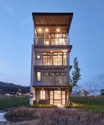 emerge architects in taiwan reflects community with opening row house residential house row house narrow house
