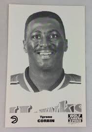 NBA 1994-95 Atlanta Hawks Photo-Tyrone Corbin (DePaul)
