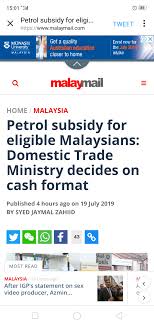Only 10 per cent of vehicle owners can afford ron97. The Petrol Subsidy Will Be Given In Cash To Those In The Bsh Scheme Weehingthong