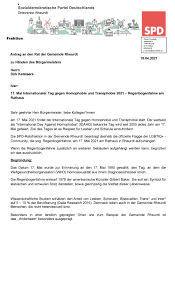 Die grazien in voller travestie verkleidung. Antrag 17 Mai Internationaler Tag Gegen Homophobie Und Transphobie 2021 Regenbogenfahne Am Rathaus Spd Rheurdt
