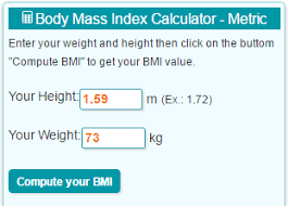 Bmi Calculator Centimeters And Kilograms Male And Female
