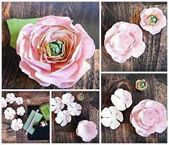 Ranunculus Paper Flower Template Small Paper Flower Templates Etsy Flower Template Paper Flower Template Paper Flowers