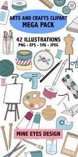 Arts And Crafts Mega Pack Graphic By Mine Eyes Design Creative Fabrica Art And Hobby Clip Art Arts And Crafts