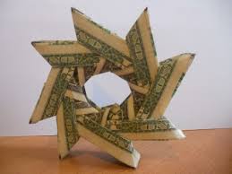 Whatever you want yours for this is how to make your star. How To Make A Money Origami Wreath