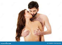 Heterosexual Couple Kissing. Stock Image 