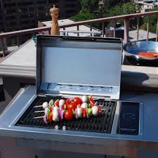 The new electric grill allows urban apartment dwellers, and those who have downsized with limited outdoor space, to recreate the nostalgic enjoyment of backyard barbecues with family and friends. Kenyon B70051 Frontier 240v Built In Electric Grill