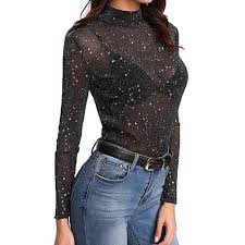 Ensemble dentelle culotte taille haute et crop top noir.décolleté en v. Buy Haut Manche Transparente Cheap Online