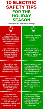 Consumers Energy Offers 10 Electric Safety Tips To Keep You And Your Family Safe During The Holiday Season Home Safety Tips Safety Tips Camping Safety