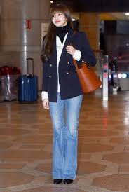 Check spelling or type a new query. Blackpink S Lisa Wore Flare Jeans At The Airport Who What Wear