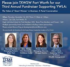 They exist to help clients navigate the financial and emotional complexities of wealth. Join Txwsw Fort Worth For The Value Of Smart Women In Business A Panel Conversation Texas Wall Street Women