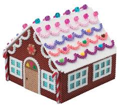 Ginger Bread House Hama Beads Christmas Perler Beads Christmas Perler Beads