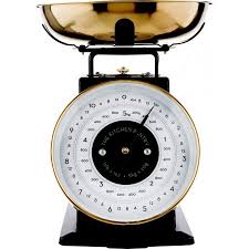 kitchen scales escali retro black