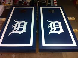 Detroit Tigers Cornhole Designs Cornhole Boards Designs Backyard Games