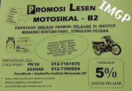 Lesen kereta manual dan lesen motosikal b2. Promosi Lesen Motorsikal B2 Azaharsu Lesen Memandu Gp Facebook