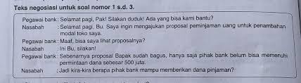 Proposal tidak dalam negosiasi apa pun. 1 Siapa Yang Terlibat Dalam Negosiasi Tersebut Jawab 2 Bagian Apa Saja Yang Terdapat Dalam Teks Brainly Co Id